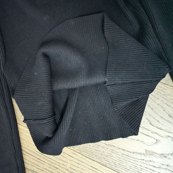 Lipsy London for ASOS Ribbed Knit Crystal Collar Turtleneck in Black & Gold - Picture 4 of 9